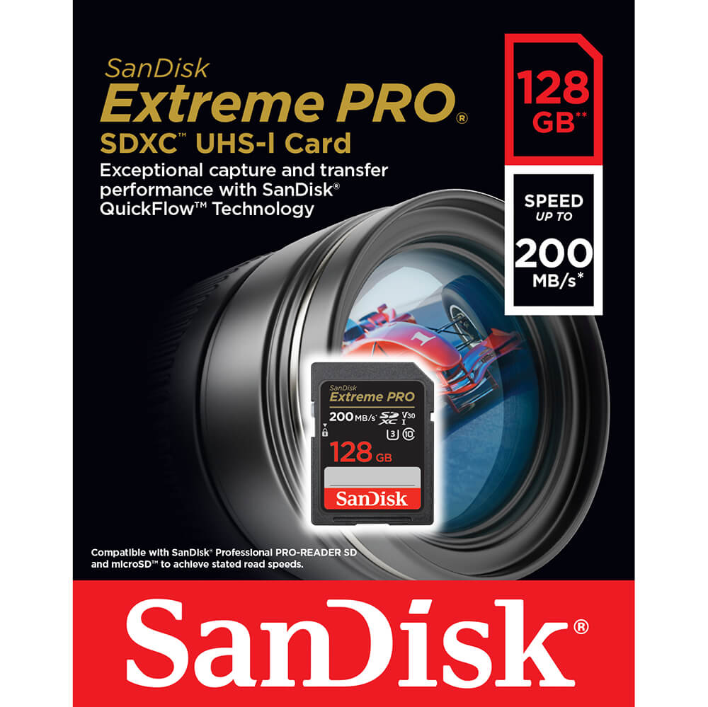 SanDisk 128GB Extreme MicroSDXC Per Gaming Mobile - Fino A 190 MB/s, A2, U3, V30, 4K UHD