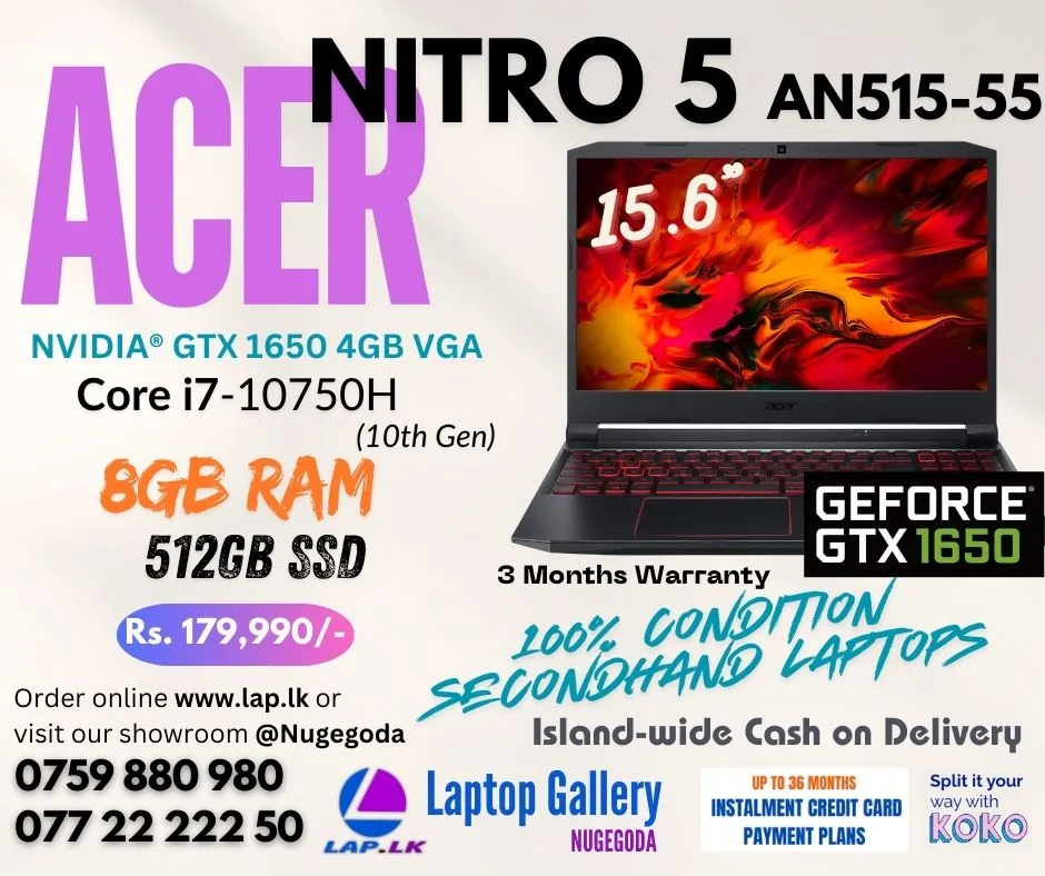 8gb Ram Nitro I7 10th Gen Acer Nitro (Core I7 10th Gen) (FullHD